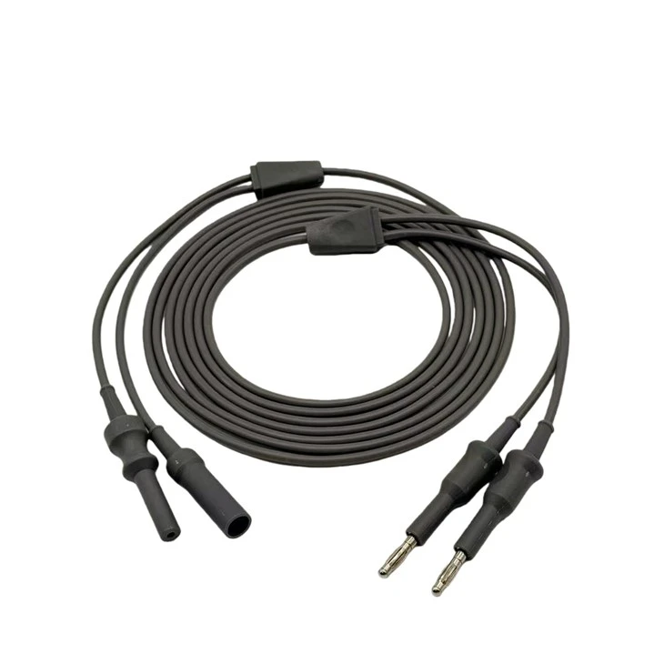 Reusable Bipolar Coagulation Clamp Cable 4mm Banana Plug Connection Bovie Interface