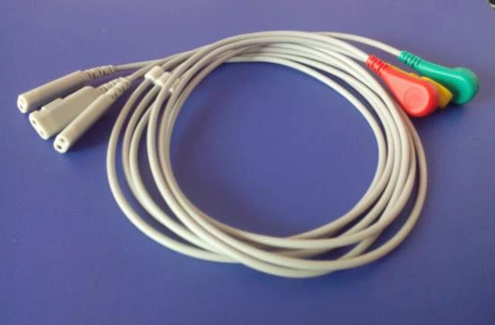 Conmed, Datex Welch Zoll, pioneer, Philips 3lead Wire EKG kaabel Clip ja Snap Factory Anda
