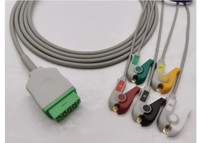 GE Healthcare Direct-Connector ECG Cable 5 Leads Clips