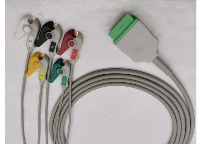 GE Healthcare Direct-Connector ECG Cable 5 Leads Clips