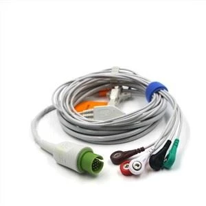 Spacelabs Round 17 Pin EKG Cable Leadwire 5 Leads