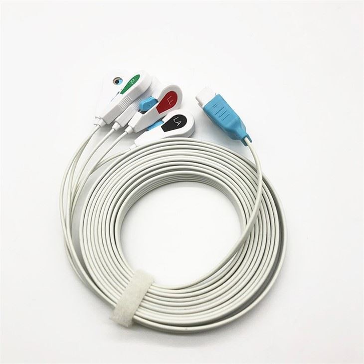 Disposable ECG Radiolucent Lead Wires 5lead Clip Compatible Covidien